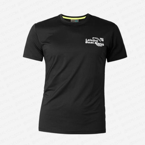 [낚시단체복] 레저보트 매니아 싱글스판 블랙 반팔 라운드 티셔츠